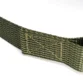 a green strap with a square stitching